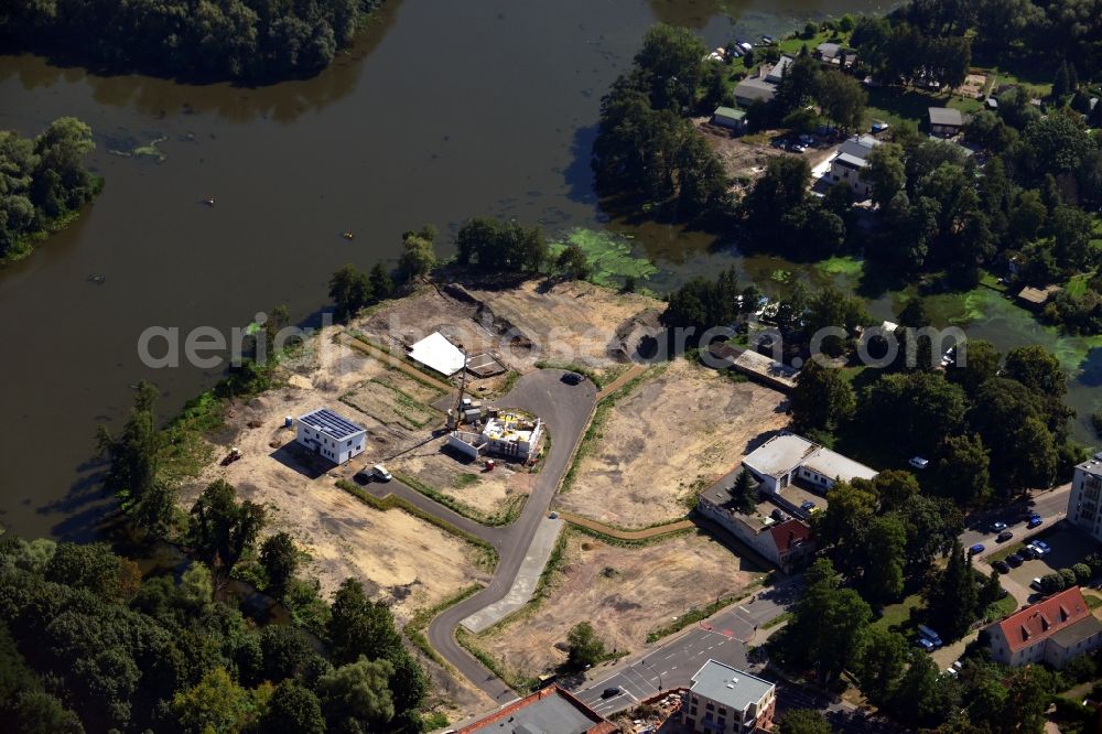 Aerial image Brandenburg an der Havel - View of the new construction of the neighbourhood Osthalbinsel in Brandenburg an der Havel in the state of Brandenburg