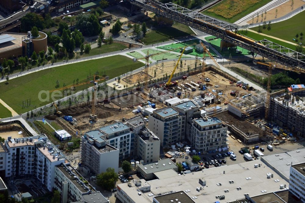 Aerial image Berlin Kreuzberg - Construction of the residential project Flottwell Living on the Flottwell street in Berlin Kreuzberg