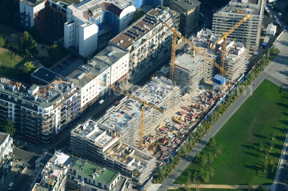 Aerial image Berlin Kreuzberg - Construction of the residential project Flottwell Living on the Flottwell street in Berlin Kreuzberg