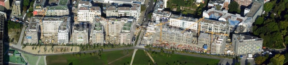 Aerial photograph Berlin Kreuzberg - Construction of the residential project Flottwell Living on the Flottwell street in Berlin Kreuzberg