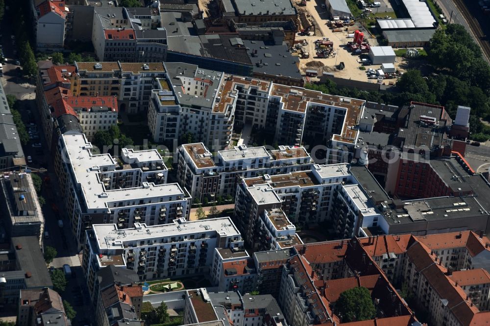 Berlin from the bird's eye view: Site for the new building of the residential district La Vie in Berlin Prenzlauer Berg