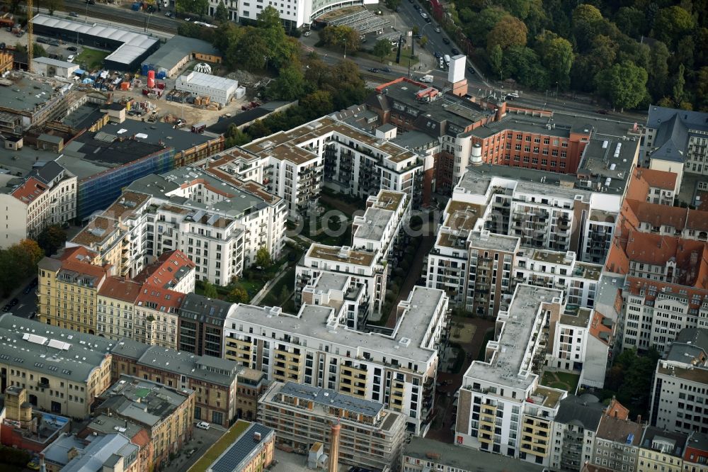 Aerial image Berlin - New building of the residential district La Vie in Berlin Prenzlauer Berg