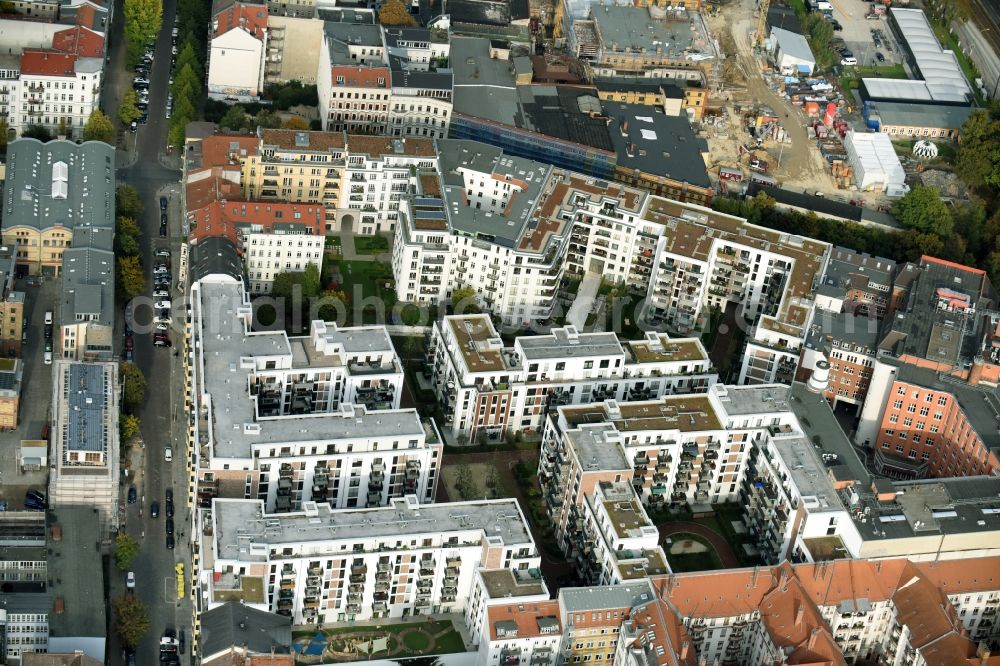 Berlin from above - New building of the residential district La Vie in Berlin Prenzlauer Berg