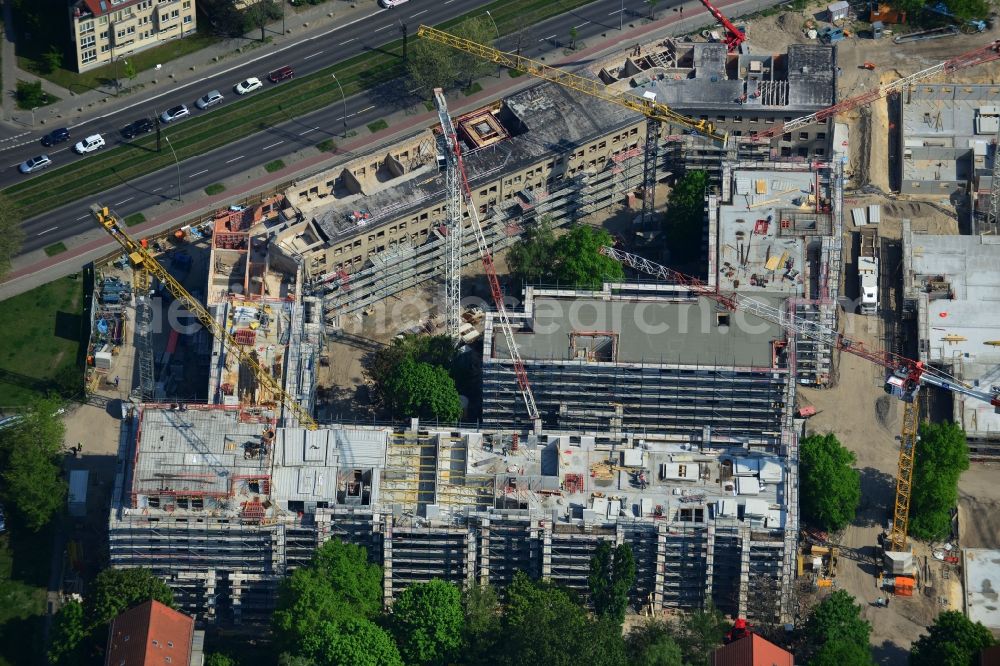 Aerial photograph Berlin OT Karlshorst - View of the new construction of residential buildings in the district of Karlshorst in Berlin