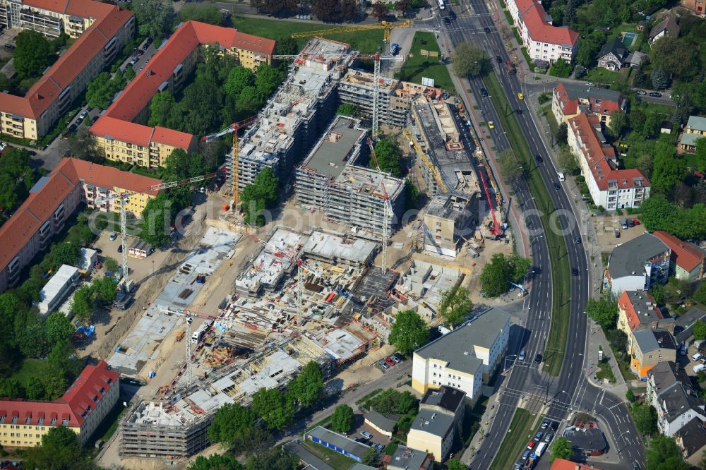 Berlin OT Karlshorst from above - View of the new construction of residential buildings in the district of Karlshorst in Berlin