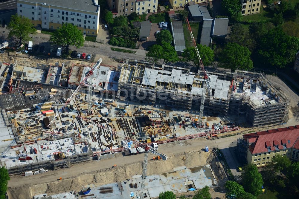 Aerial photograph Berlin OT Karlshorst - View of the new construction of residential buildings in the district of Karlshorst in Berlin