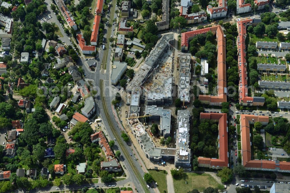 Aerial photograph Berlin OT Karlshorst - View of the new construction of residential buildings in the district of Karlshorst in Berlin