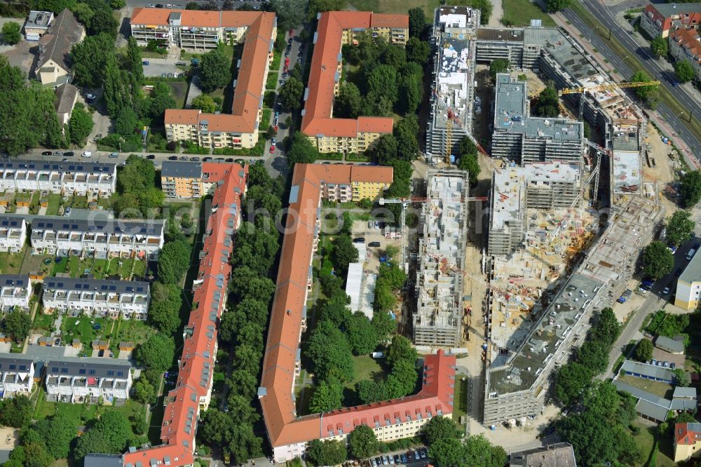 Berlin OT Karlshorst from above - View of the new construction of residential buildings in the district of Karlshorst in Berlin