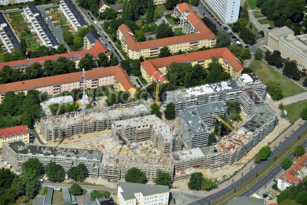 Aerial photograph Berlin OT Karlshorst - View of the new construction of residential buildings in the district of Karlshorst in Berlin