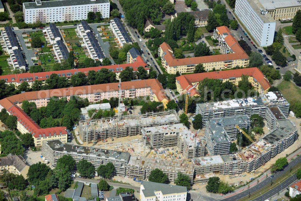 Berlin OT Karlshorst from above - View of the new construction of residential buildings in the district of Karlshorst in Berlin