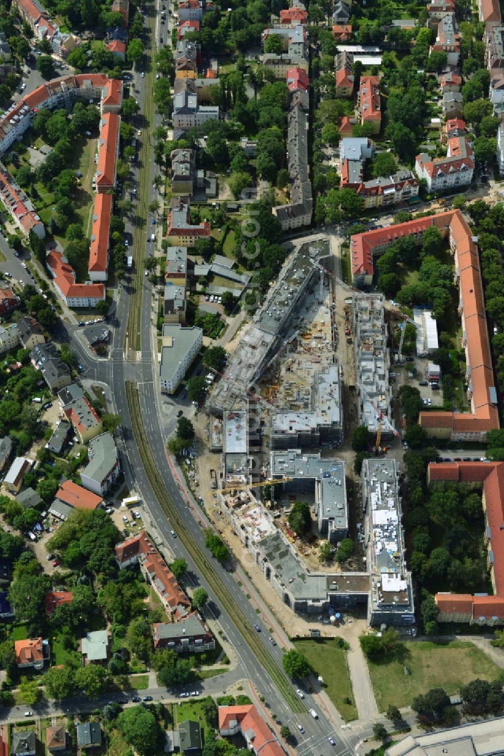 Berlin OT Karlshorst from above - View of the new construction of residential buildings in the district of Karlshorst in Berlin