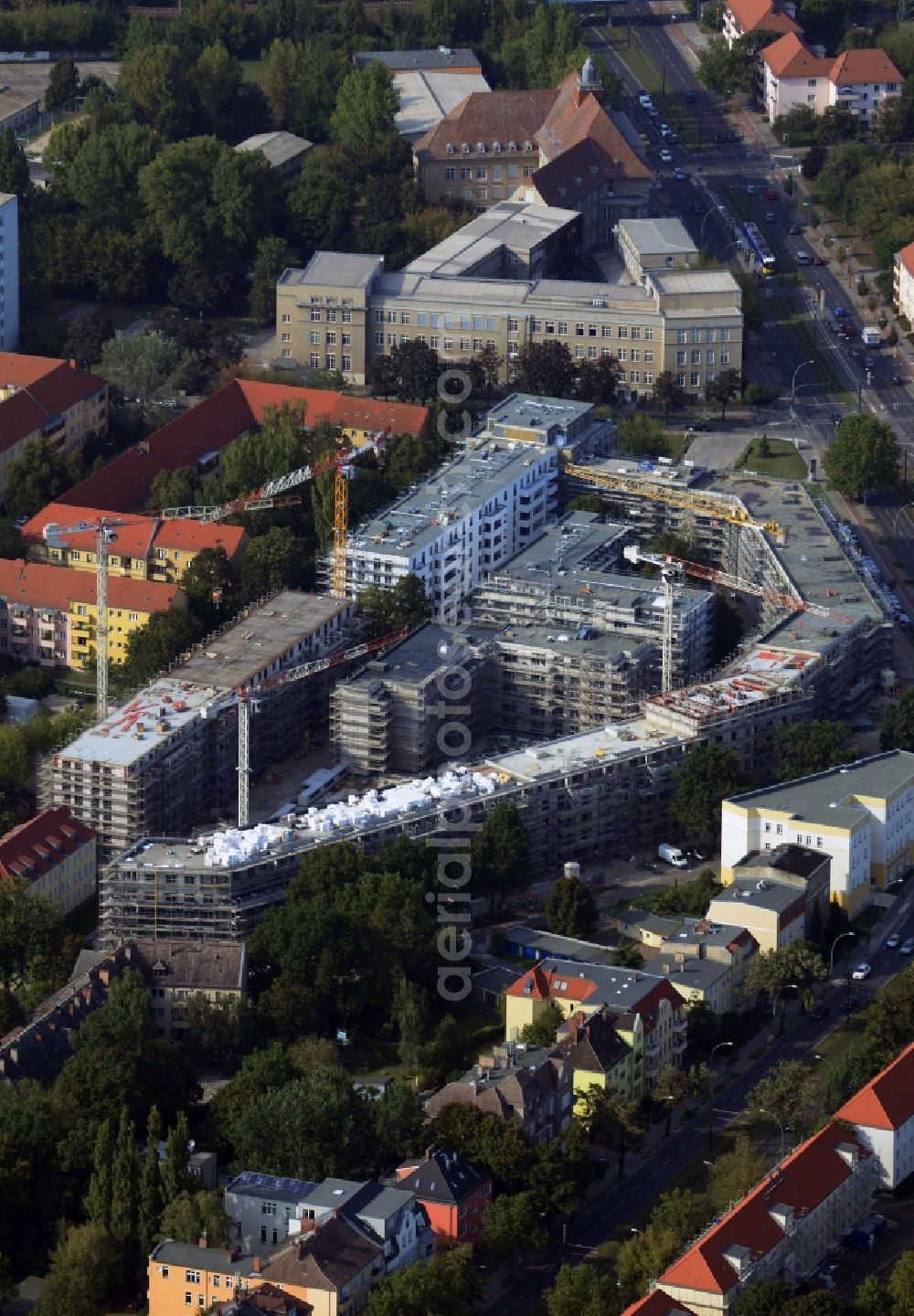 Berlin OT Karlshorst from above - View of the new construction of residential buildings in the district of Karlshorst in Berlin