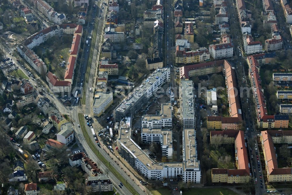 Aerial photograph Berlin Karlshorst - View of the new construction of residential buildings in the district of Karlshorst in Berlin