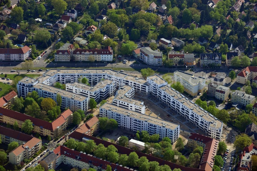 Aerial photograph Berlin, Karlshorst - View of the residential buildings in the district of Karlshorst in Berlin