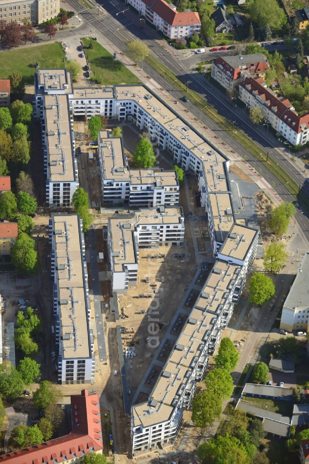 Berlin, Karlshorst from the bird's eye view: View of the residential buildings in the district of Karlshorst in Berlin