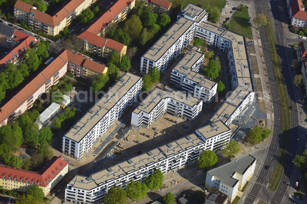 Aerial image Berlin, Karlshorst - View of the residential buildings in the district of Karlshorst in Berlin