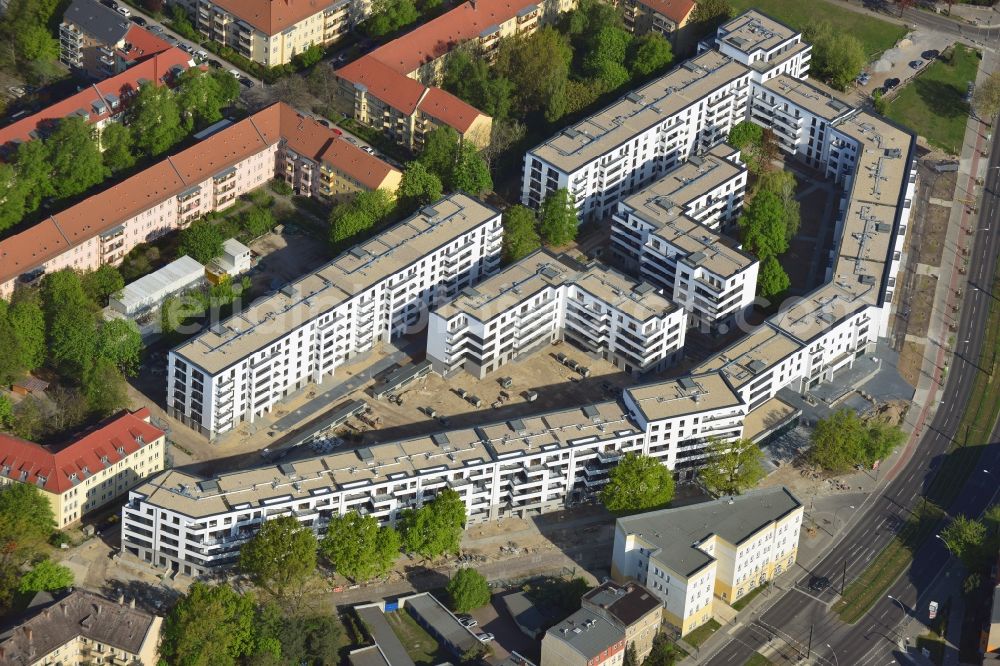 Aerial photograph Berlin, Karlshorst - View of the residential buildings in the district of Karlshorst in Berlin