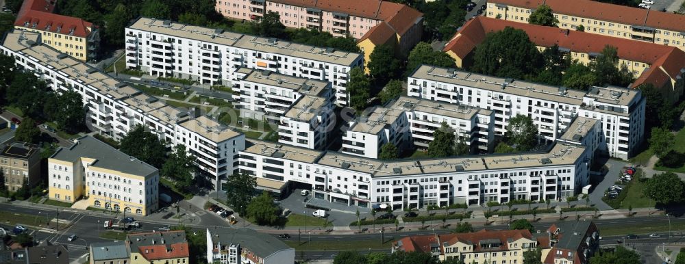 Berlin from the bird's eye view: View of the residential buildings in the district of Karlshorst in Berlin