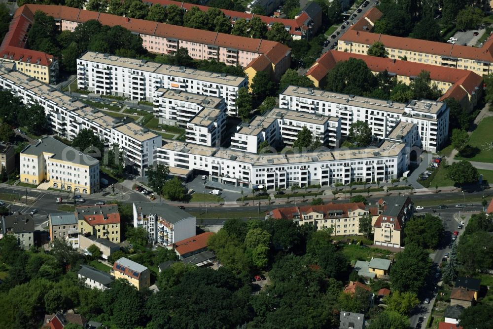 Aerial image Berlin - View of the residential buildings in the district of Karlshorst in Berlin