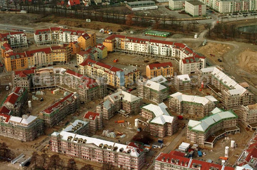 Aerial photograph Potsdam - 02.1995 Neubau einer Wohnsidlung am Kirchsteigfeld in Potsdam - Drehwitz