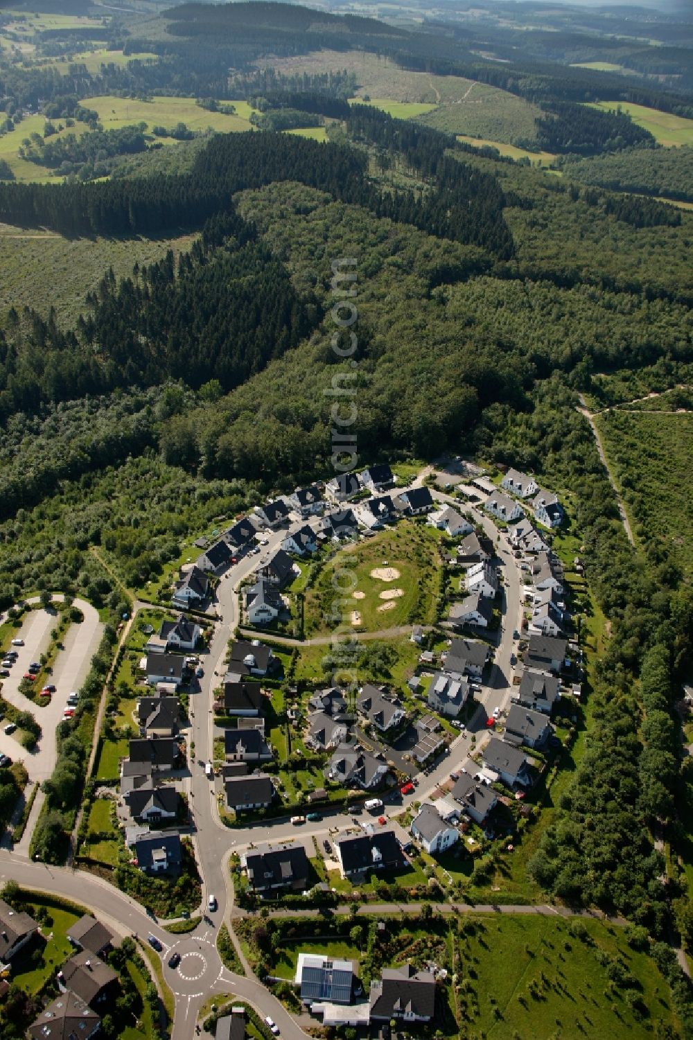 Aerial photograph Olpe - New build housing development on the Bodelschwingstrasse in Olpe in North Rhine-Westphalia