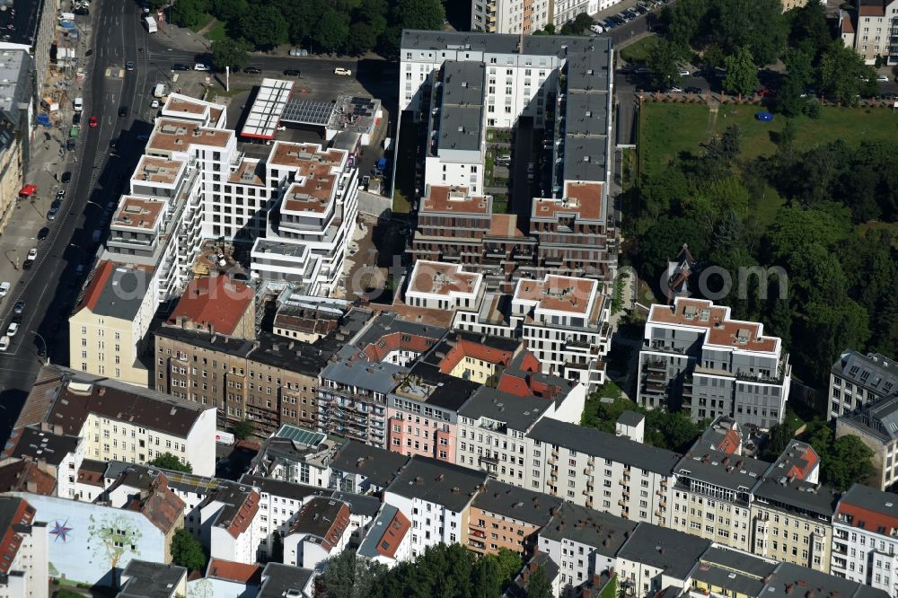 Berlin from the bird's eye view: Residential area The Garden at the Liesenstrasse in the Mitte district of Berlin