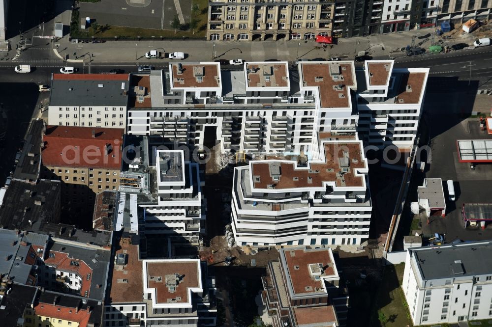 Berlin from above - Residential area The Garden at the Liesenstrasse in the Mitte district of Berlin