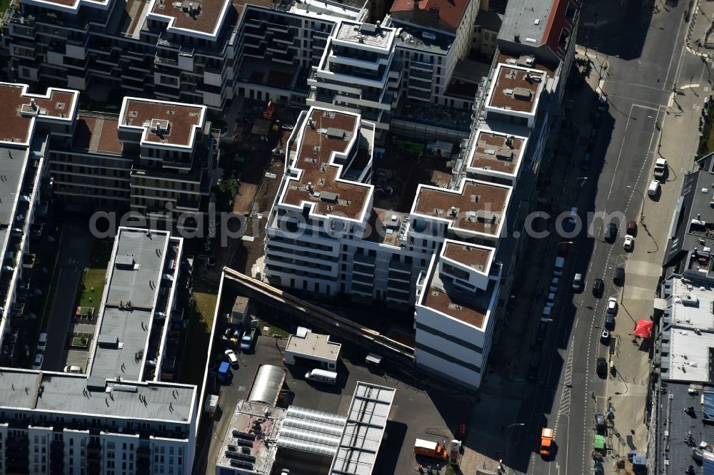 Berlin from the bird's eye view: Residential area The Garden at the Liesenstrasse in the Mitte district of Berlin