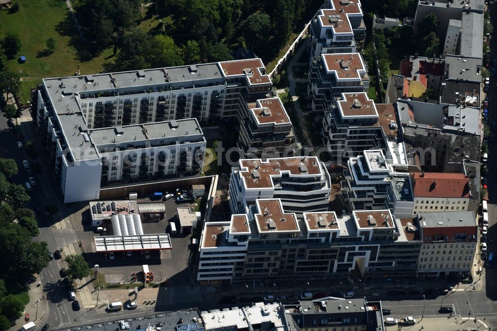 Aerial photograph Berlin - Residential area The Garden at the Liesenstrasse in the Mitte district of Berlin