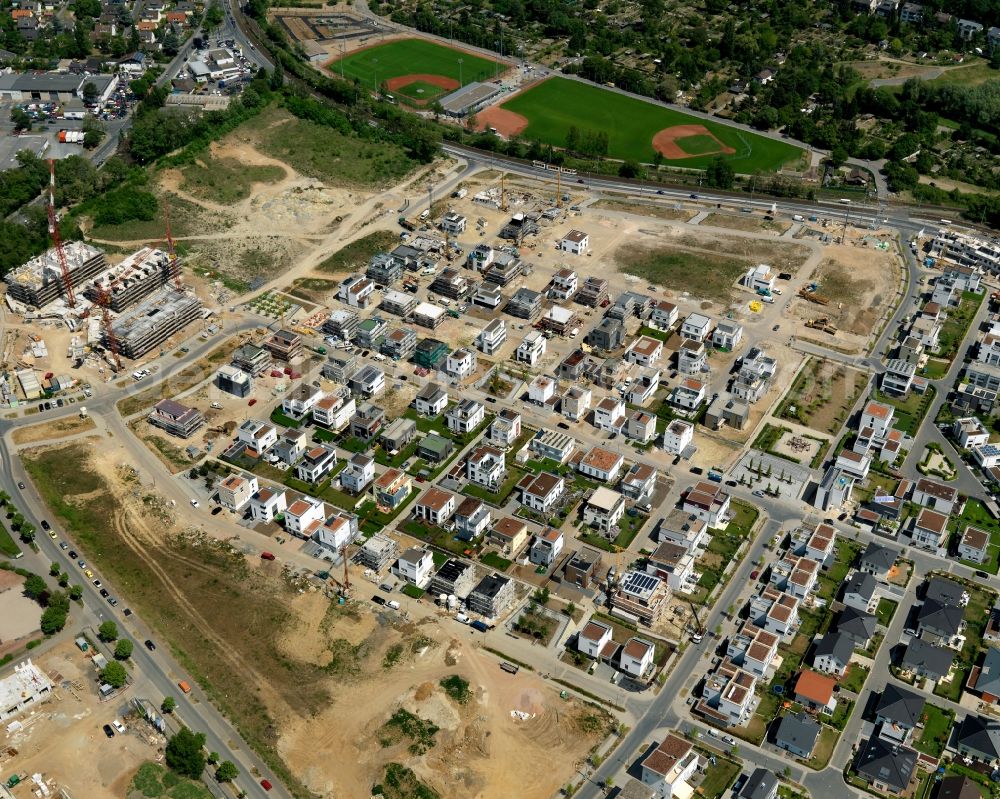 Aerial image Mainz Gonsenheim - View of a developing area in the district Gonsenheim in Mainz in the state Rhineland-Palatinate