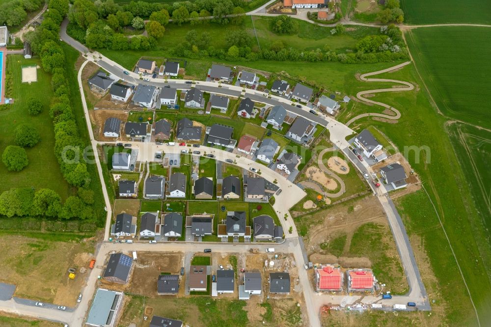 Aerial image Heiligenhaus - View of the development area Gruen Selbeck in Heiligenhaus in the state of North Rhine-Westphalia