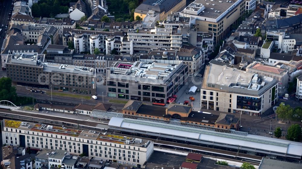 Aerial photograph Bonn - New building complex above the train station, the so-called southern building complex, in Bonn in the state North Rhine-Westphalia, Germany