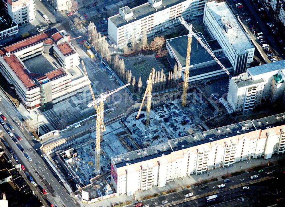 Aerial image Berlin - Neubauobjekt an der Tschechischen Botschaft in der Wilhelmstraße / Ecke Leipziger Straße in Berlin - Mitte. Gemeinschaftsprojekt der HUK Coburg, Bayerische Landesbank und ABG Unternehmensgruppe München, Köln, Frankfurt AP der HUK Coburg Immobilien Herr Schubert , Tel: 09561 / 96 14 15