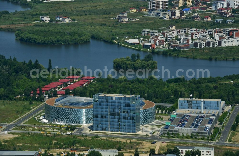 Aerial image Bukarest - New Development of Office and Administrative Complex Petrom City in on the Strada Coralilor in Bucharest Romania