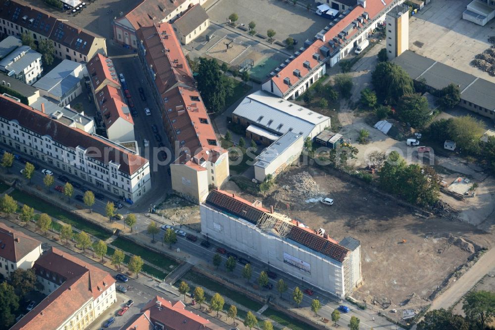 Potsdam from the bird's eye view: View of the new construction project Brockessches Palais in Potsdam in the state Brandenburg