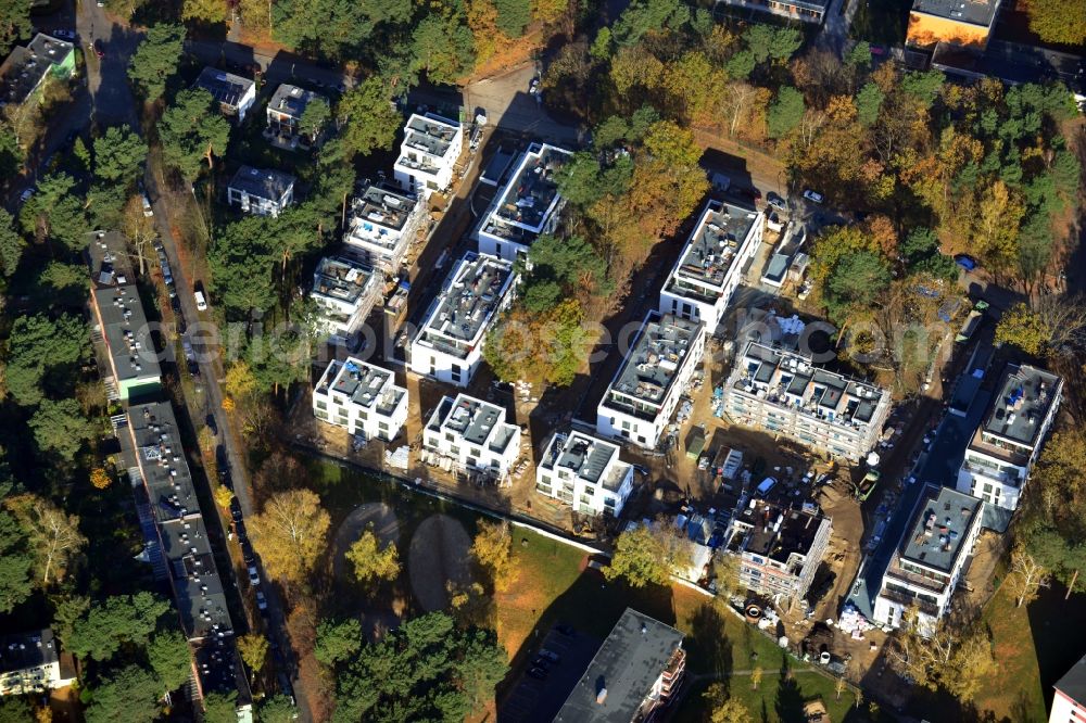 Berlin OT Dahlem from the bird's eye view: View of the new construction project dahlem paradise in the district of Dahlem in Berlin