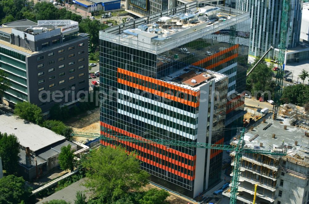 Bukarest from the bird's eye view: View of the new construction project Green Court in Bucharest in Romania