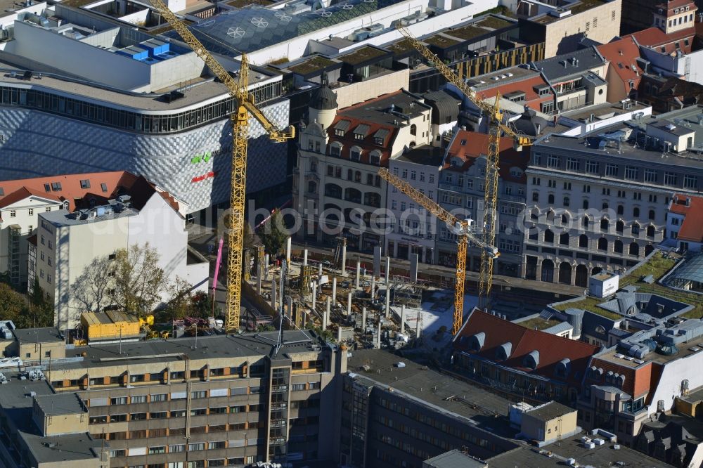 Leipzig from above - View of the new construction project Hainspitze in Leipzig in the state Saxony