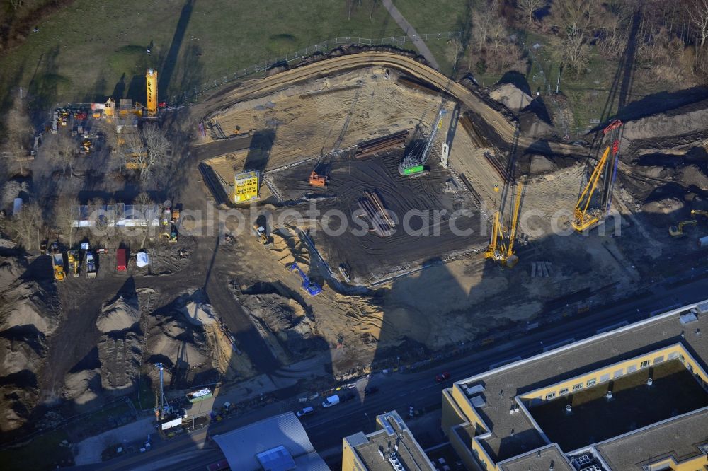 Potsdam from above - View of the new construction project of the investment bank of the state Brandenburg in Potsdam