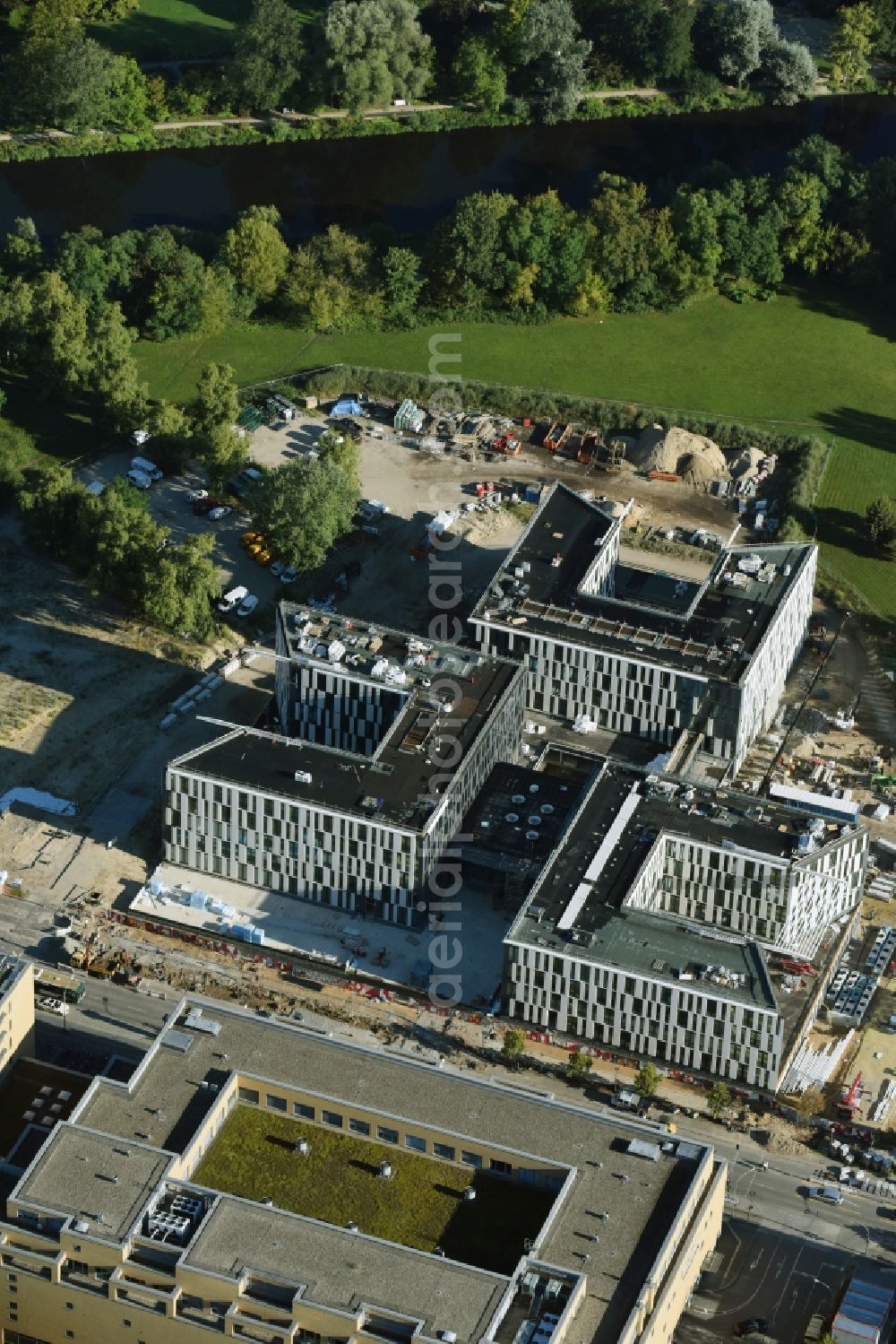 Aerial photograph Potsdam - View of the new construction project of the investment bank of the state Brandenburg in Potsdam