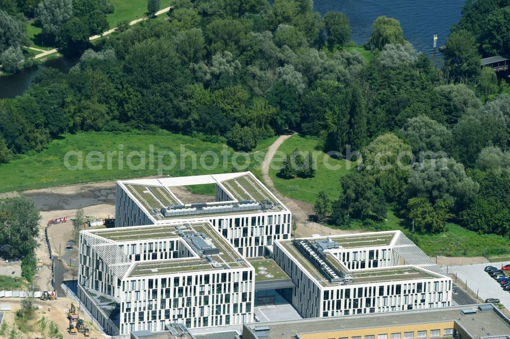 Potsdam from the bird's eye view: View of the new construction project of the investment bank of the state Brandenburg in Potsdam