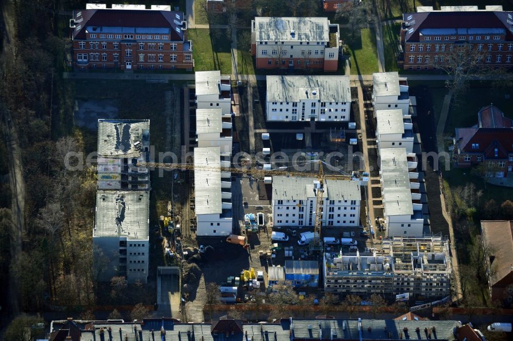 Aerial photograph Berlin OT Britz - View of the new construction project Leben am Buschkrugpark in the district of Britz in Berlin