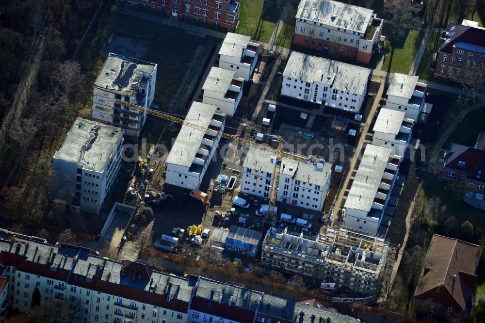 Berlin OT Britz from above - View of the new construction project Leben am Buschkrugpark in the district of Britz in Berlin