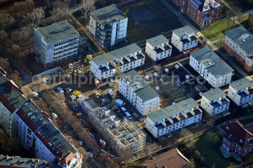 Berlin OT Britz from the bird's eye view: View of the new construction project Leben am Buschkrugpark in the district of Britz in Berlin