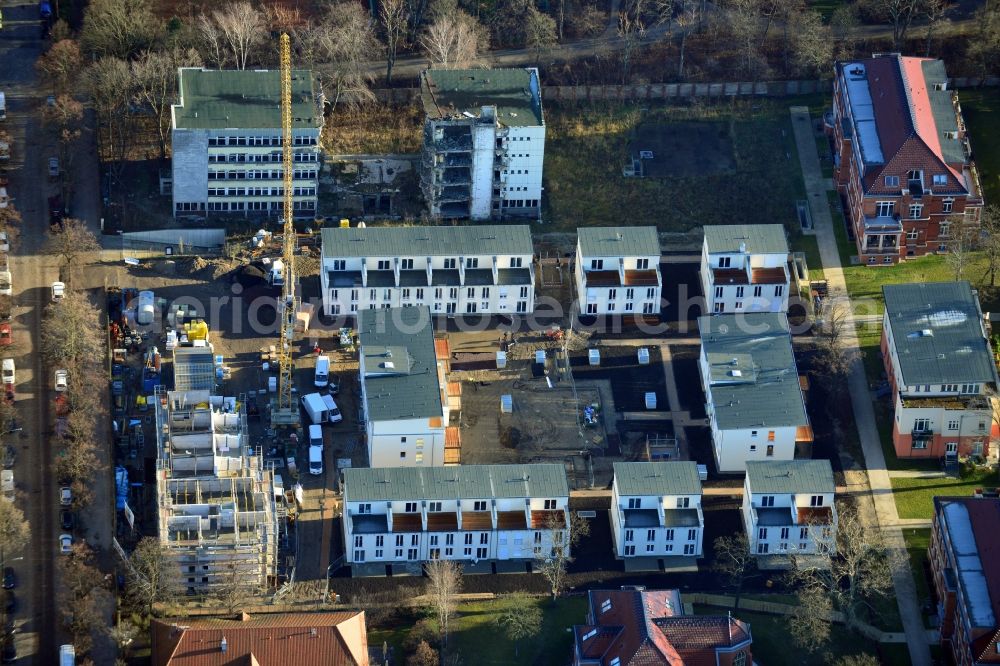 Aerial image Berlin OT Britz - View of the new construction project Leben am Buschkrugpark in the district of Britz in Berlin