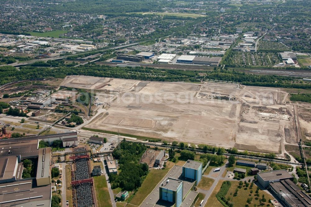 Dortmund from above - View of the new construction project Logistik Park Westfalenhuette in Dortmund in the state of North Rhine-Westphalia