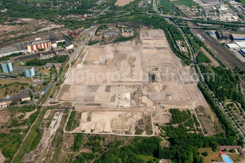 Aerial photograph Dortmund - View of the new construction project Logistik Park Westfalenhuette in Dortmund in the state of North Rhine-Westphalia