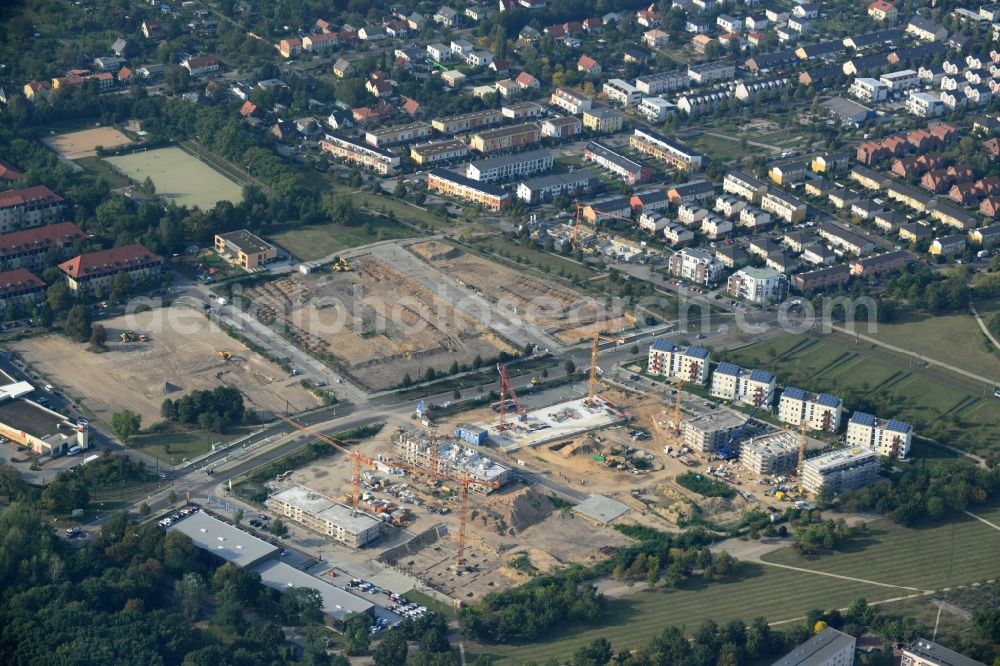 Potsdam from above - View of the new construction project Mies-van-der-Rohe-Str. in Potsdam in the state Brandenburg