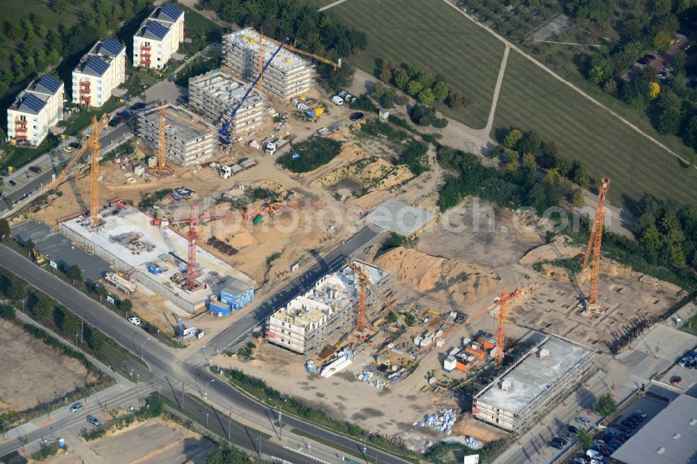 Potsdam from the bird's eye view: View of the new construction project Mies-van-der-Rohe-Str. in Potsdam in the state Brandenburg