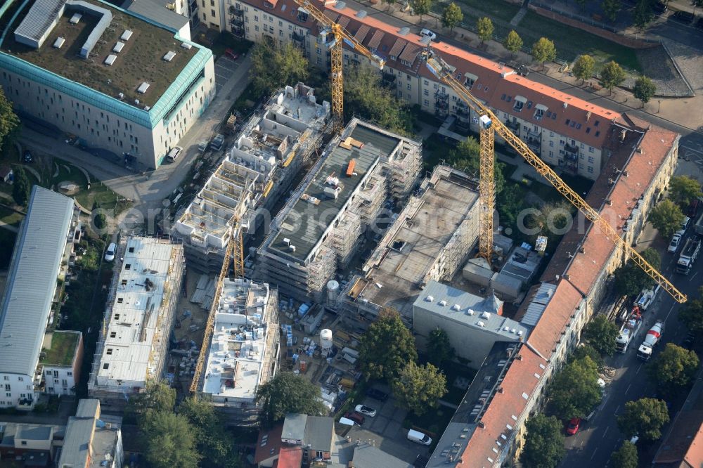 Potsdam from the bird's eye view: View of the new construction project Nikolai Gaerten in Potsdam in the state Brandenburg